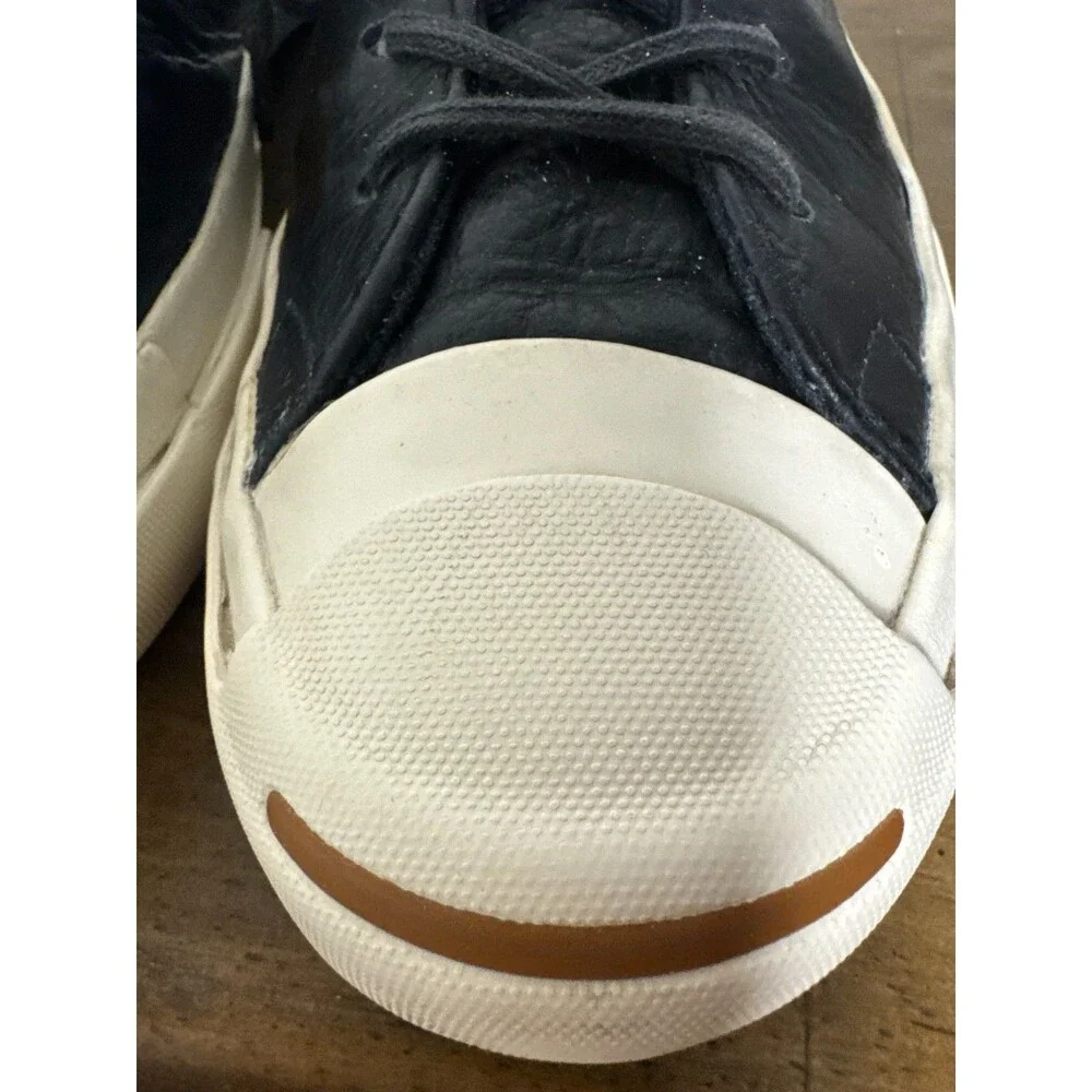 Converse Jack Purcell Leather Ox Black Cork Insole Sneakers Men's 7 Women's 8.5